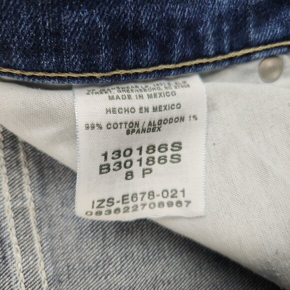 Lee RIDERS Jeans Women's 8P Blue Curvy Relaxed Fit High Rise Denim Pants - Picture 8 of 14